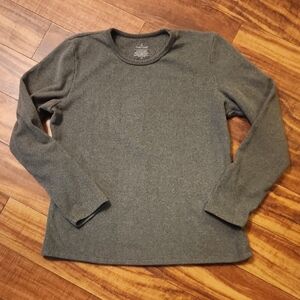 Cuddl Duds Olive Fleece Top